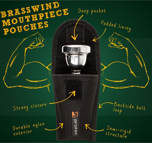 Trumpet Mouthpiece Pouch Nylon, Single Protec